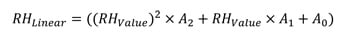 Linearization of the relative humidity value